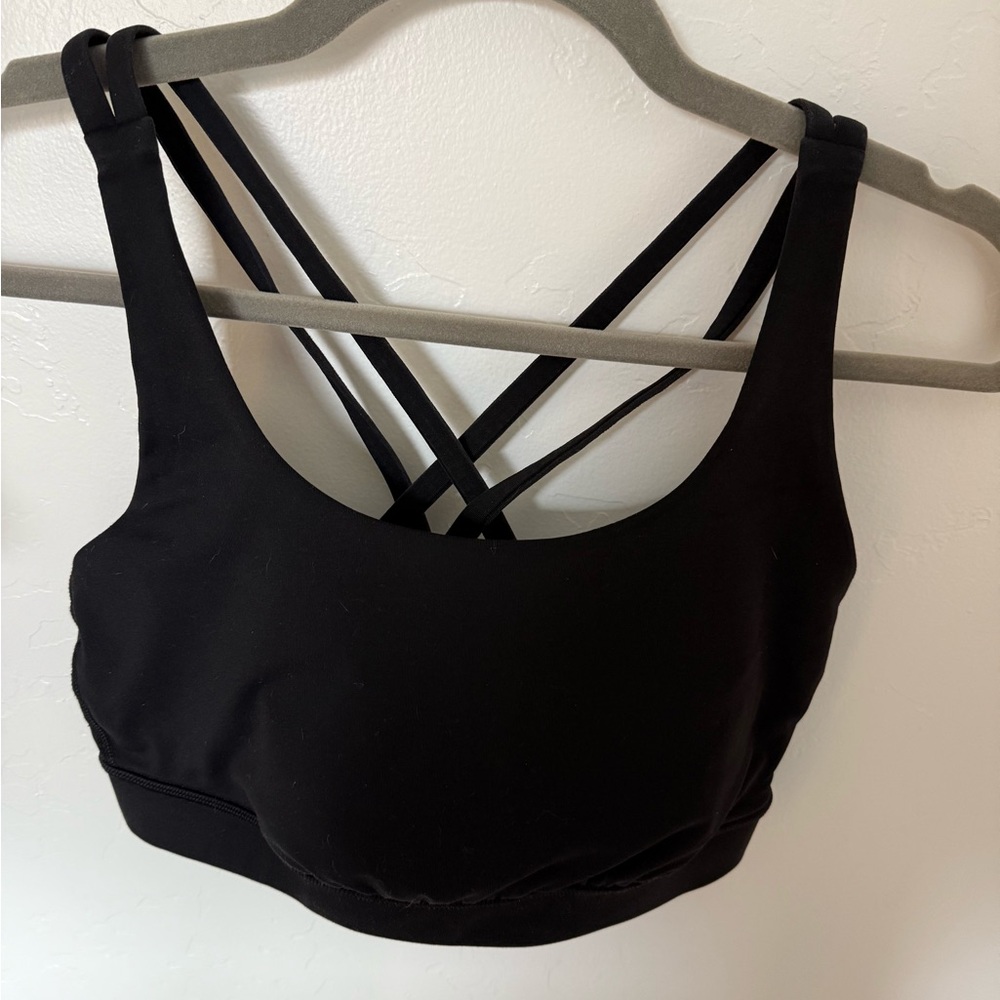 Lululemon Black Energy Sports Bra Size 8